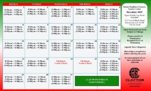 Sonna Singleton Nov. 2024 Pool hours Calendar