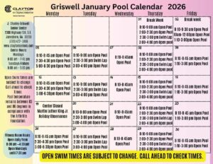 December 2025 Griswell pool Calendar
