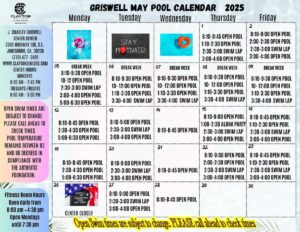 Feb. 2025 Griswell pool Calendar