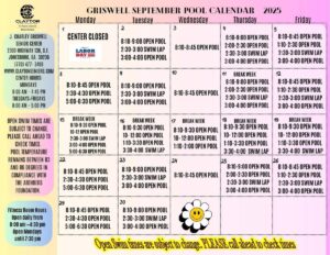 Feb. 2025 Griswell pool Calendar