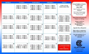 Sonna Singleton Nov. 2024 Pool hours Calendar