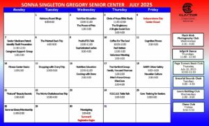 Sonna Singleton Nov. 2024 Activity Center Calendar
