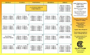Sonna Singleton Nov. 2024 Pool hours Calendar