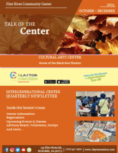 first page of flint river community center newsletter