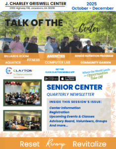 first page of j. charlie griswell center newsletter