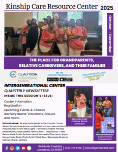 first page of kinship care resource center newsletter