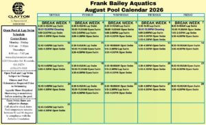 FBSC Pool Calendar 2026