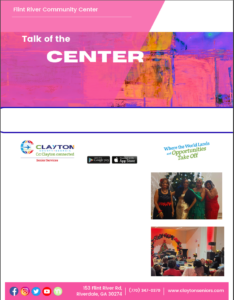 first page of flint river community center Newsletter April-June 2026