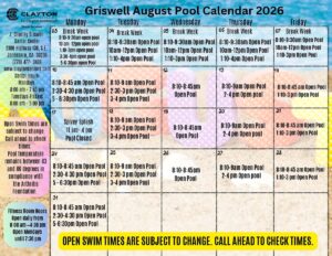 Griswell pool Calendar 2026