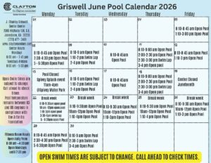 Griswell pool Calendar 2026