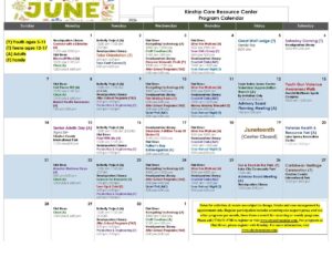 Kinship Care Calendar of Activities February 2026