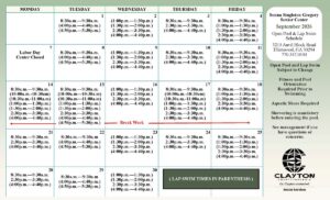 Sonna Singleton Pool hours Calendar 2026